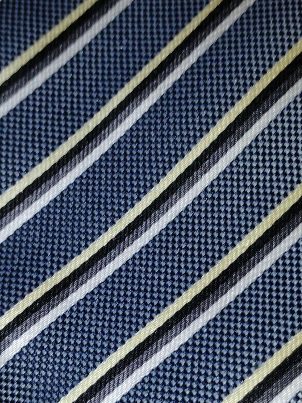 Hermes Striped Blue and Gold Men's Tie